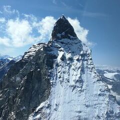 Verortung via Georeferenzierung der Kamera: Aufgenommen in der Nähe von Visp, Schweiz in 3976 Meter